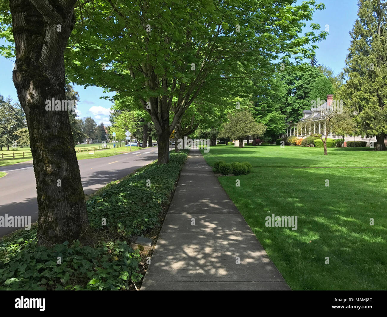 Officers Row at Fort Vancouver Stock Photo Alamy