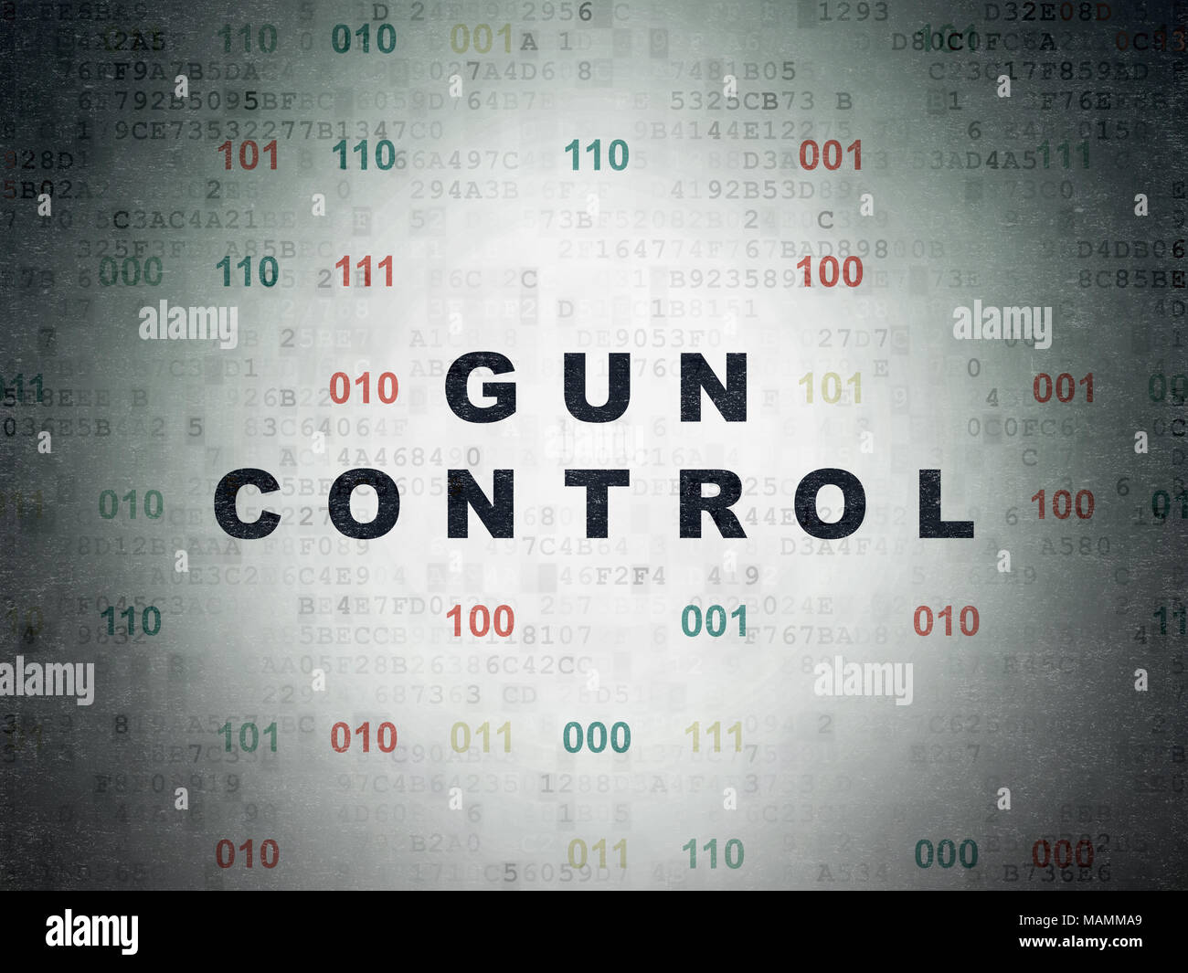 Gun Control Backgrounds Protection concept: Gun Control on Digital Data Paper background Stock ...