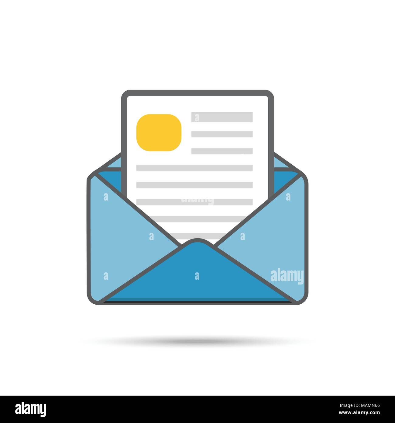 Email, Open Mail, New Email Icon Stock Illustration - Illustration of  communication, sign: 158557376