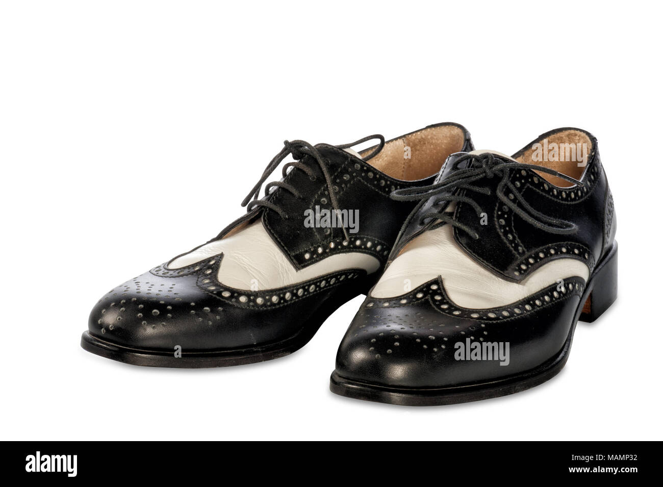 elegant two-tone shoes Stock Photo
