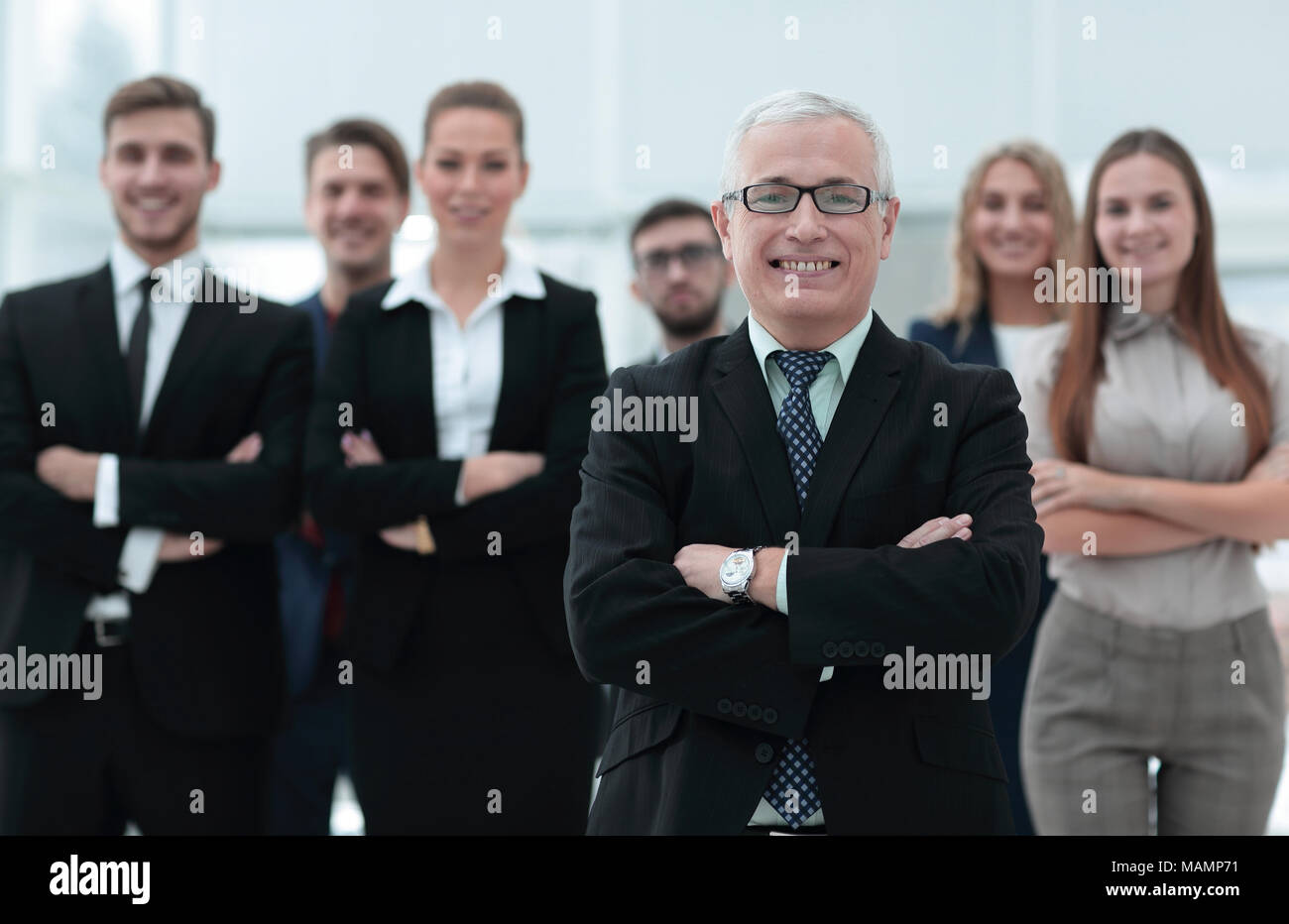 closeup portrait of a leading business team Stock Photo - Alamy