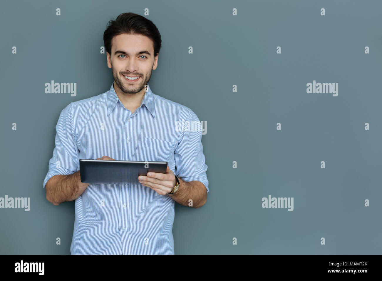 Successful man tablet hi-res stock photography and images - Alamy
