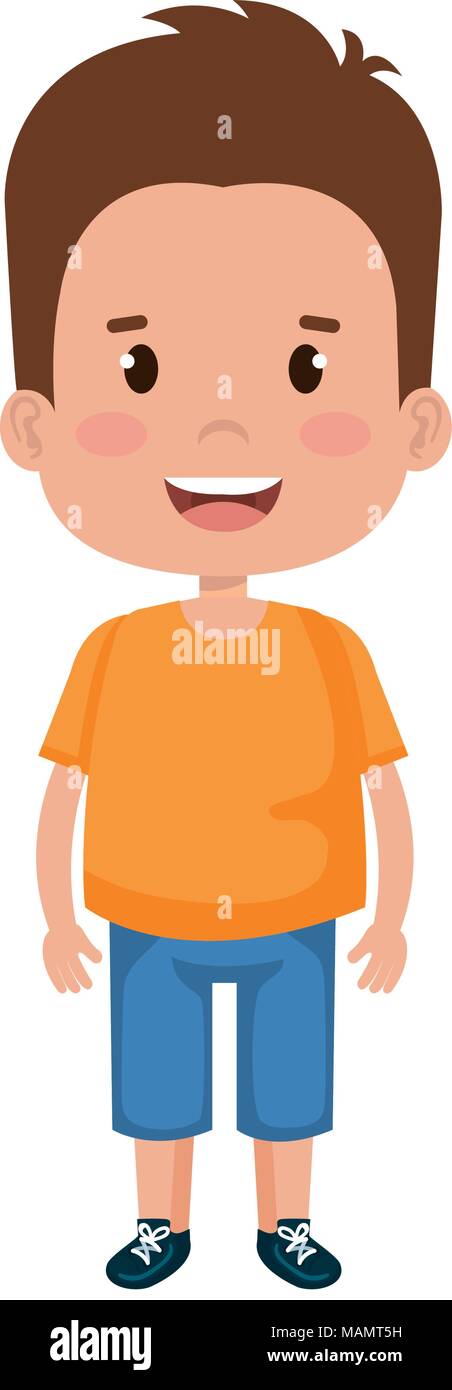 happy little boy character Stock Vector Image & Art - Alamy