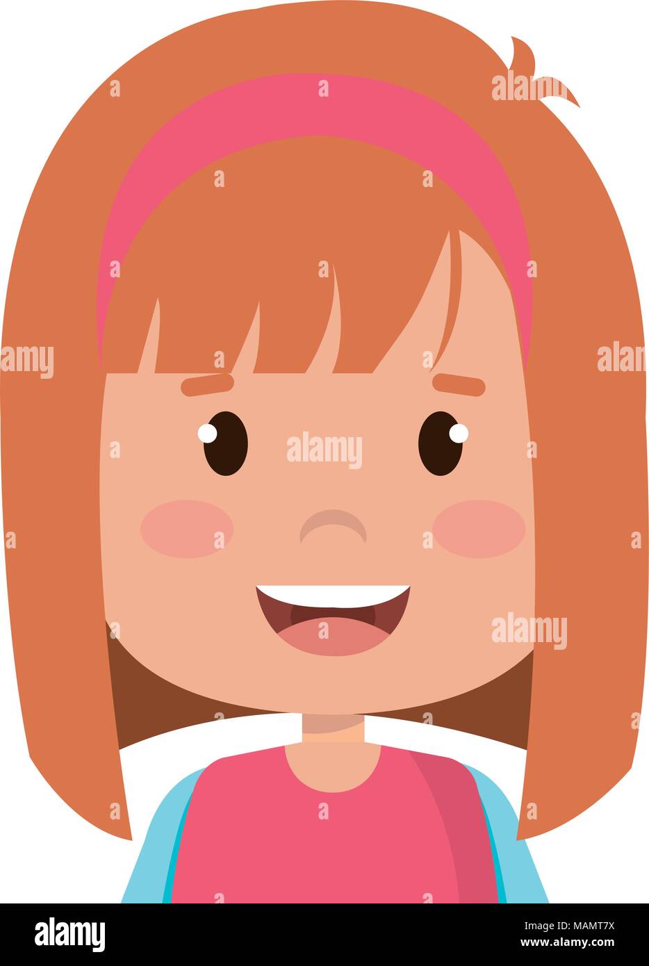 happy little girl character Stock Vector Image & Art - Alamy