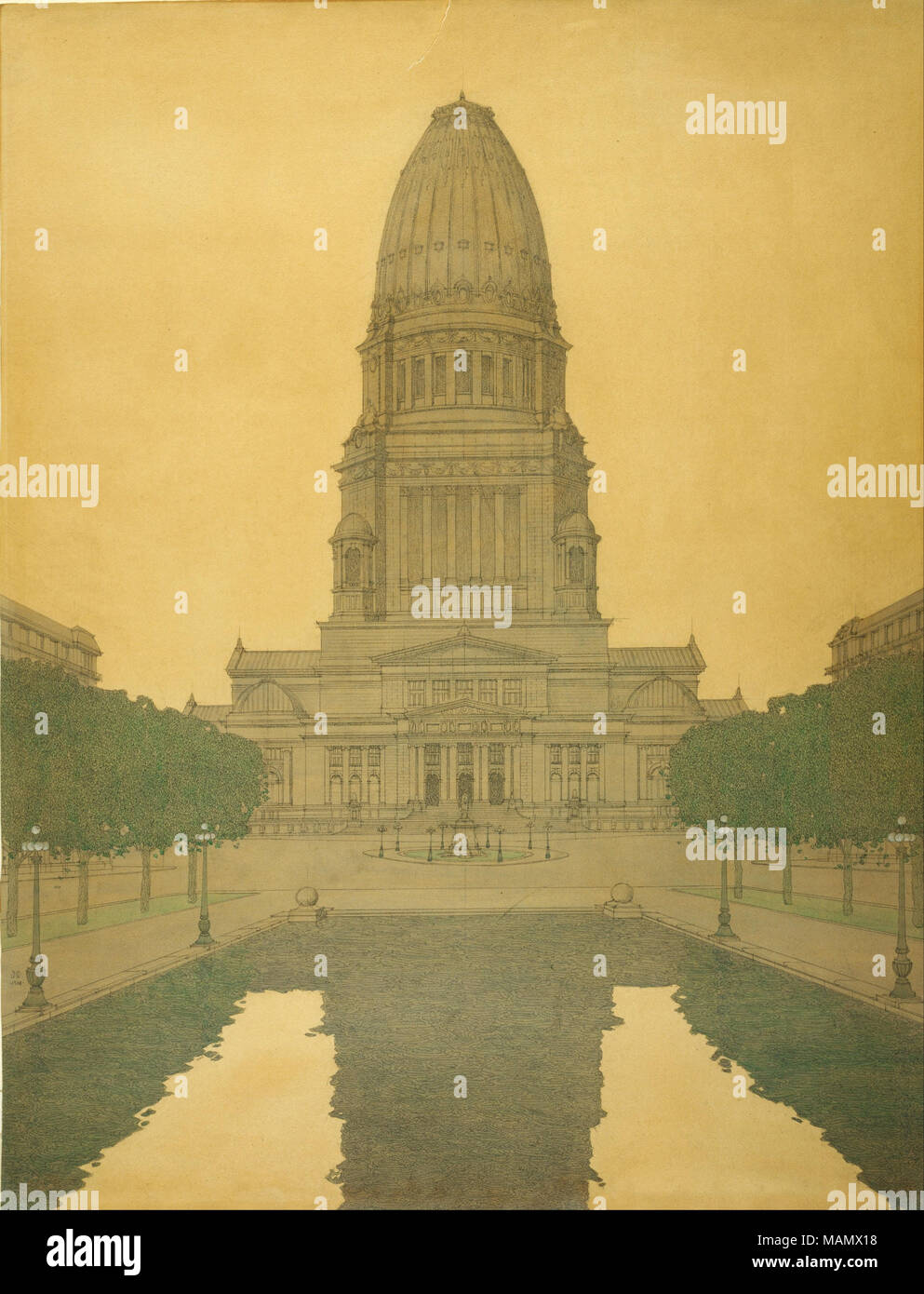 . Plan of Chicago: Civic Center. 1908 Stock Photo - Alamy