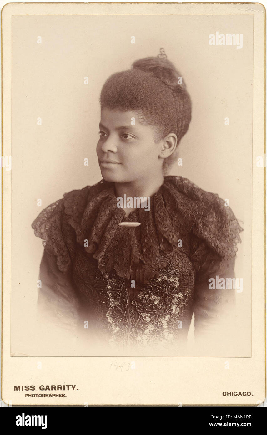 . Ida B. Wells-Barnett. circa 1893 Stock Photo
