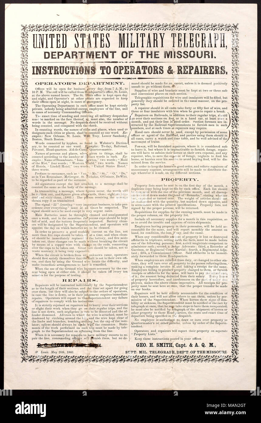 Gives instructions to operators and repairers. Title: Printed 