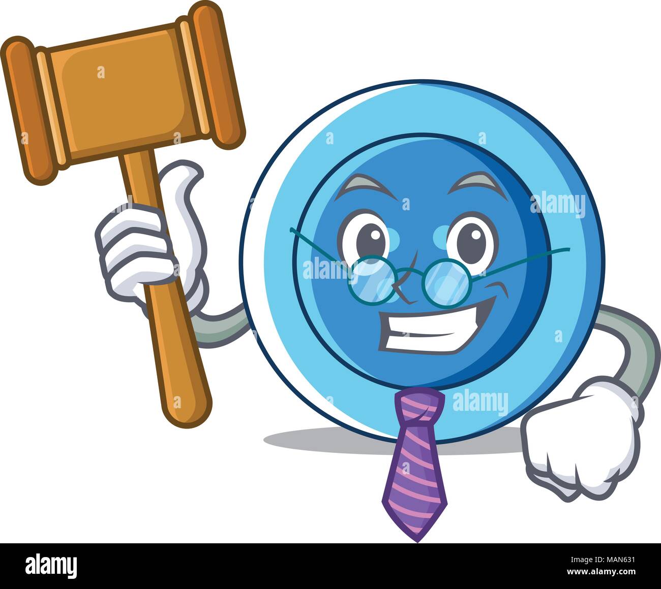 Judge clothing button character cartoon Stock Vector Image & Art - Alamy