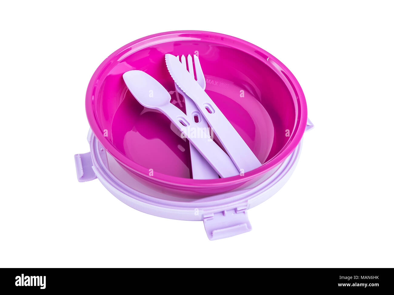 Plastic plate and cutlery Stock Photo Alamy