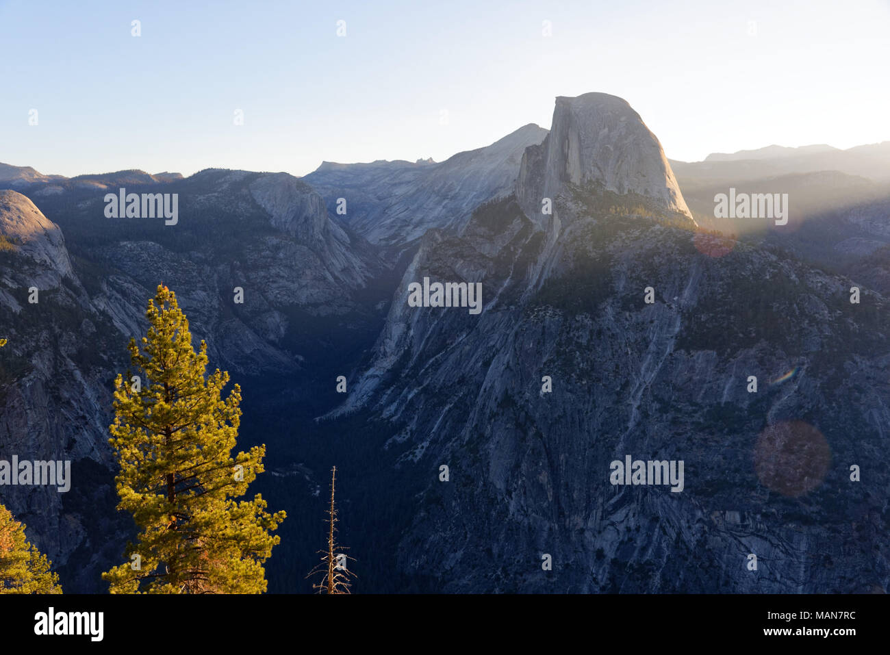 Sunrise at Half Dome in Yosemite National Park Stock Photo - Alamy