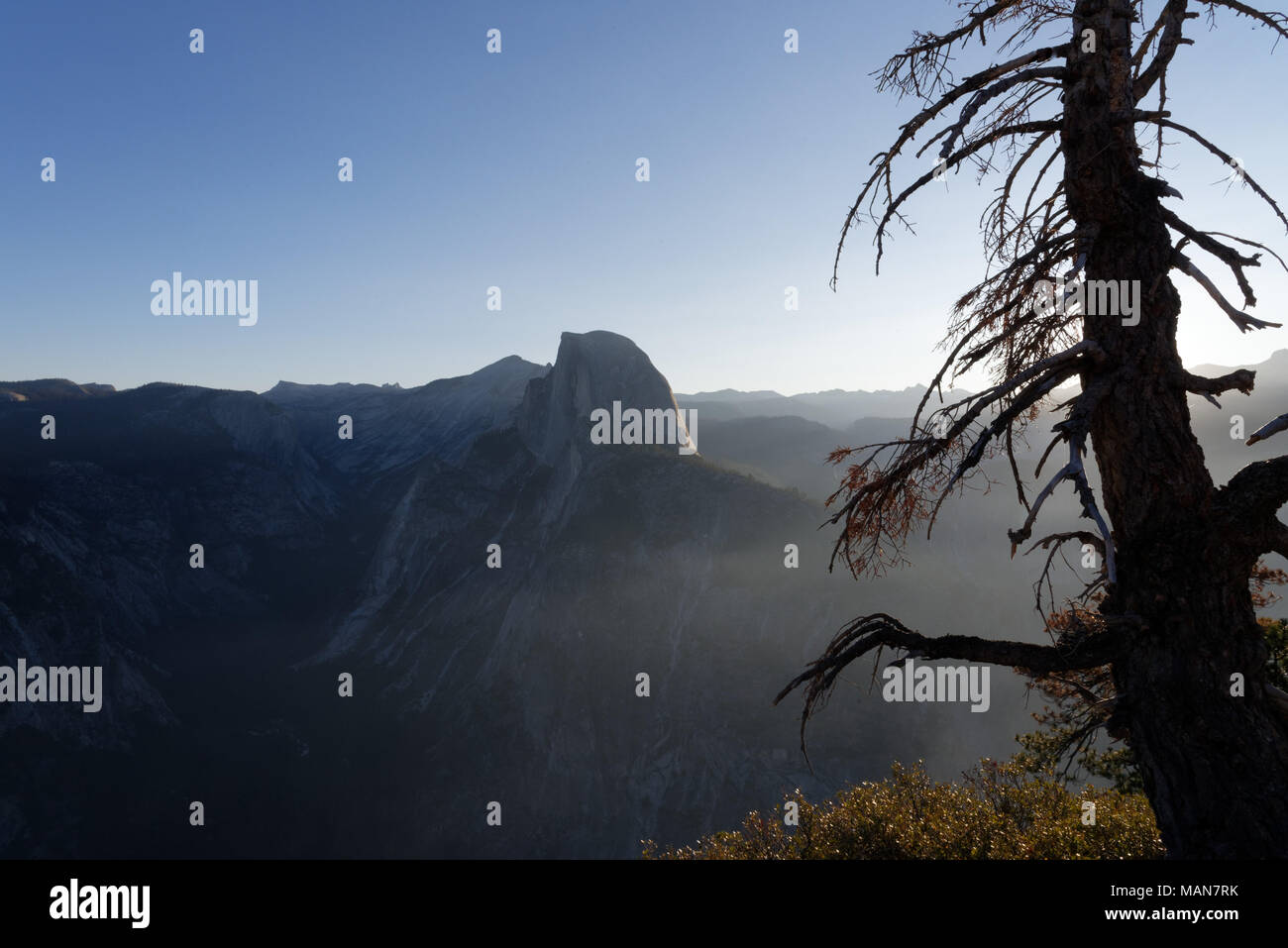 Sunrise at Half Dome in Yosemite National Park Stock Photo - Alamy