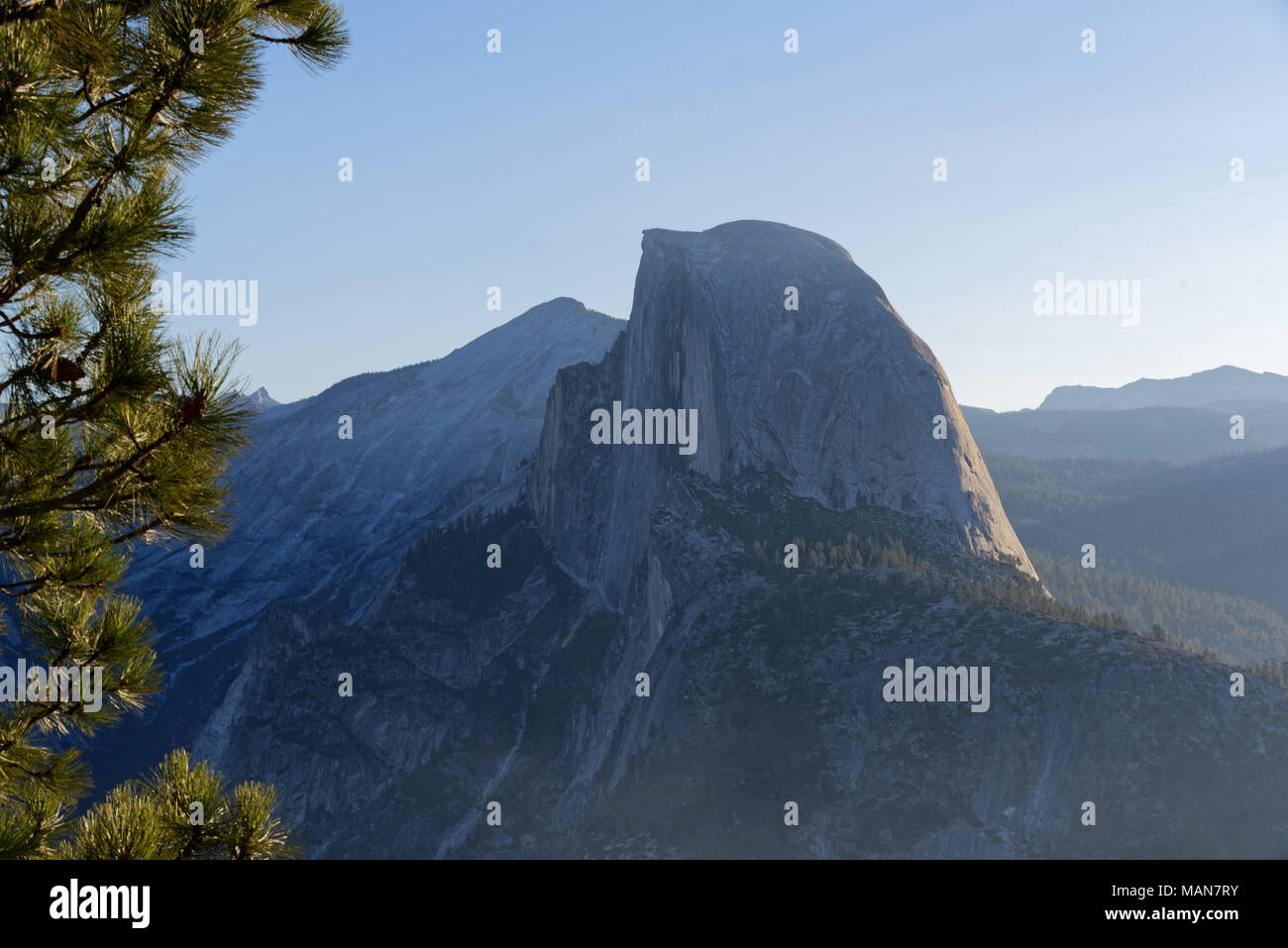Sunrise at Half Dome in Yosemite National Park Stock Photo - Alamy