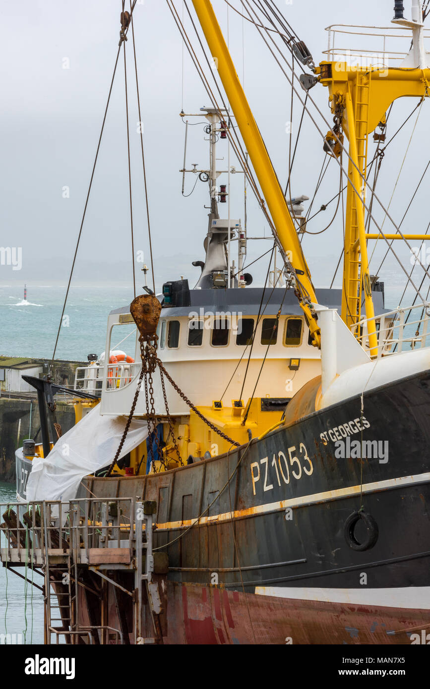 A deep sea trawler from the Stevenson fleet of fishing vessels and