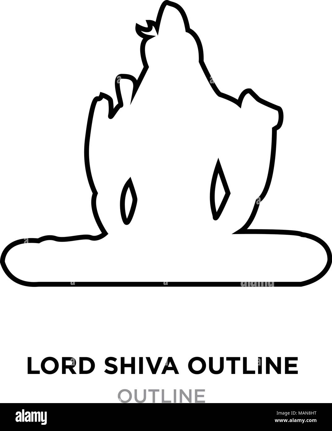 lord shiva outline images on white background, vector illustration Stock  Vector Image & Art - Alamy
