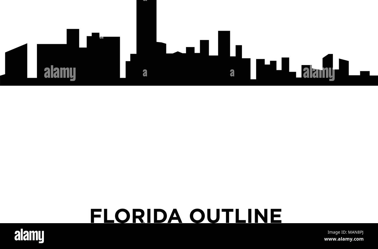 florida silhouette png on white background, vector illustration Stock Vector Art & Illustration