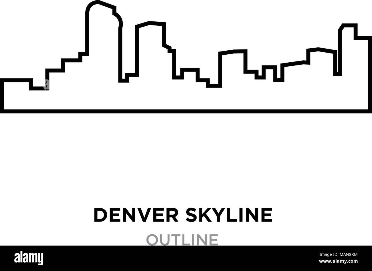 skyline outline white