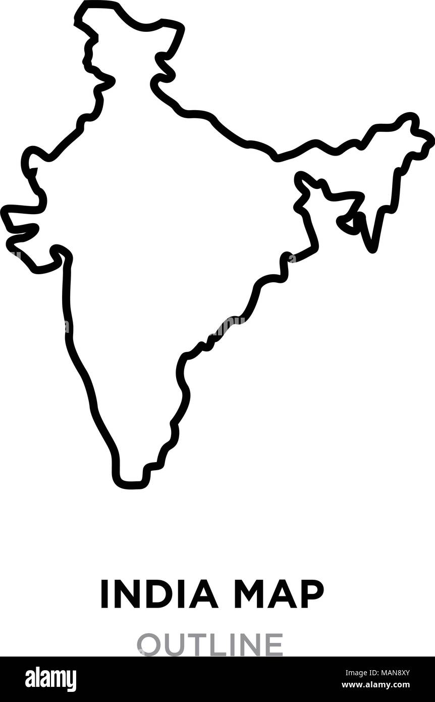 india map outline png on white background, vector illustration Stock Vector  Image & Art - Alamy