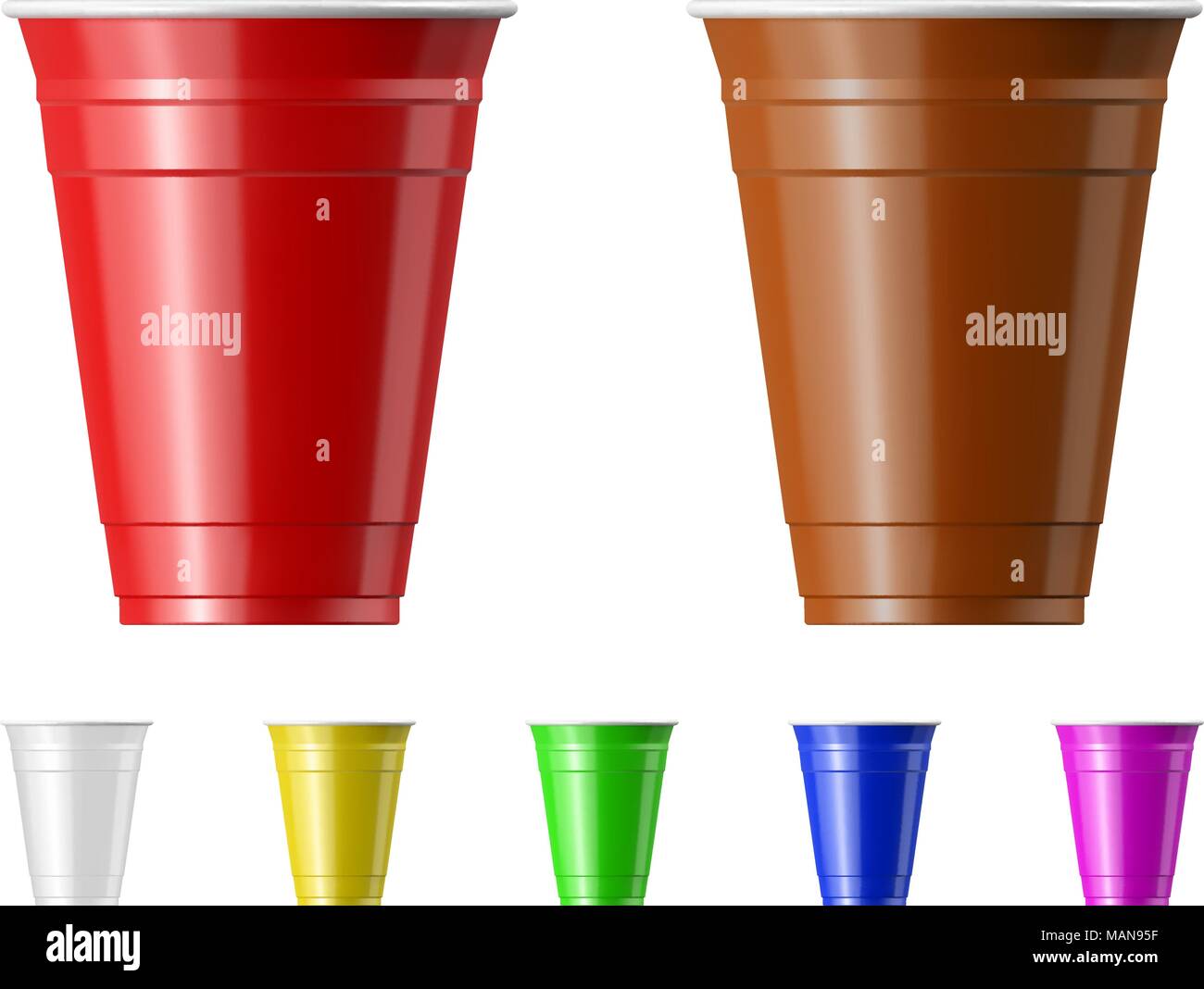 Plastic cup Stock Vector