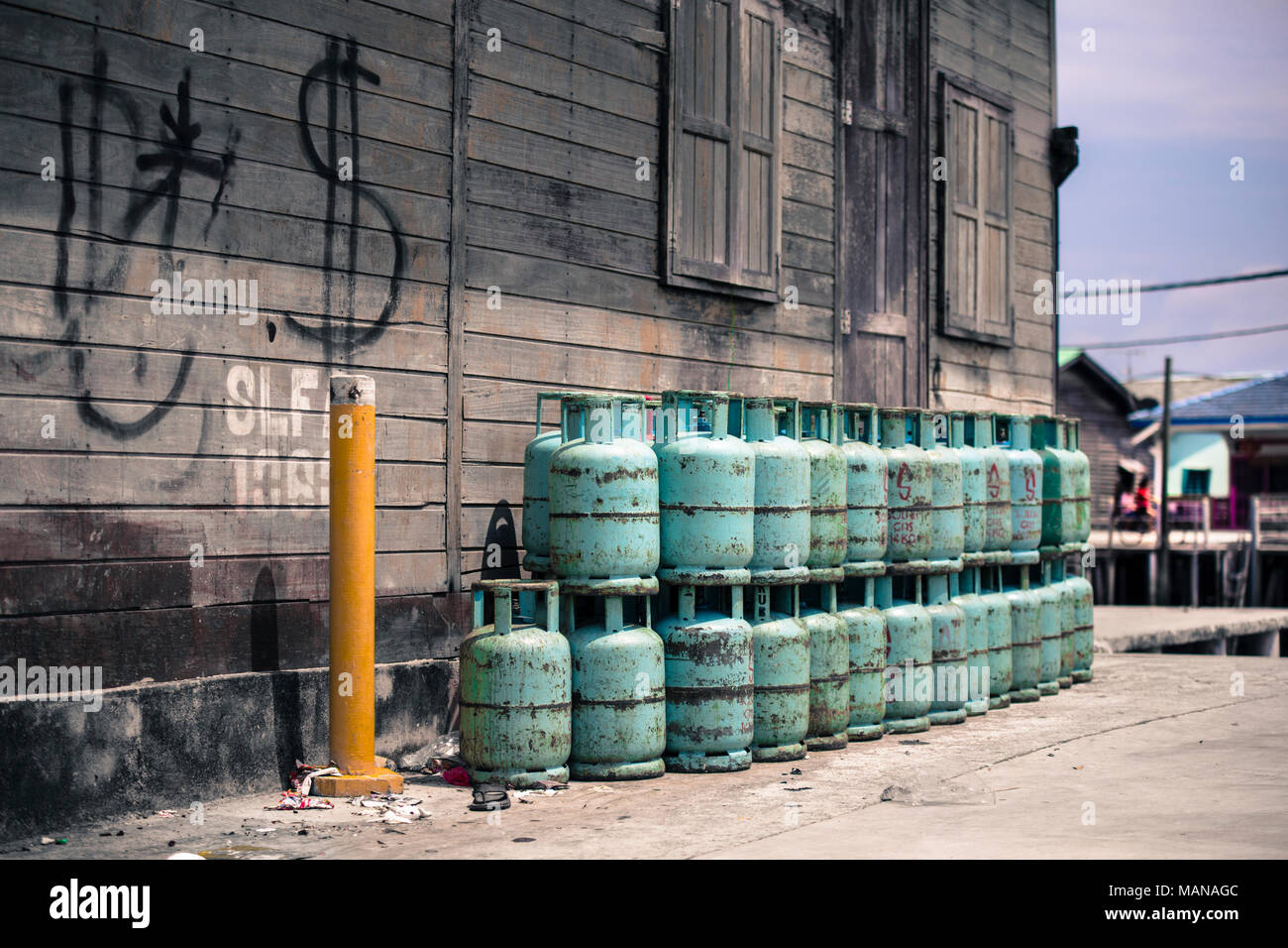 Gas Cylinders Gas Cylinder High Resolution Stock Photography and Images
