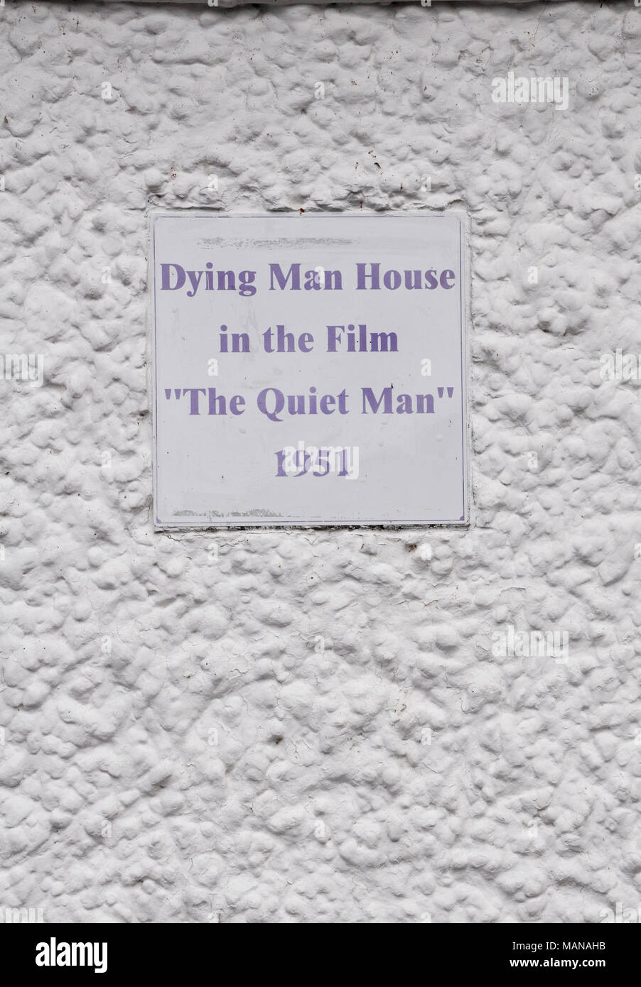 'Dying Man House' from 'The Quiet Man' film, Cong, County Mayo, Ireland Stock Photo