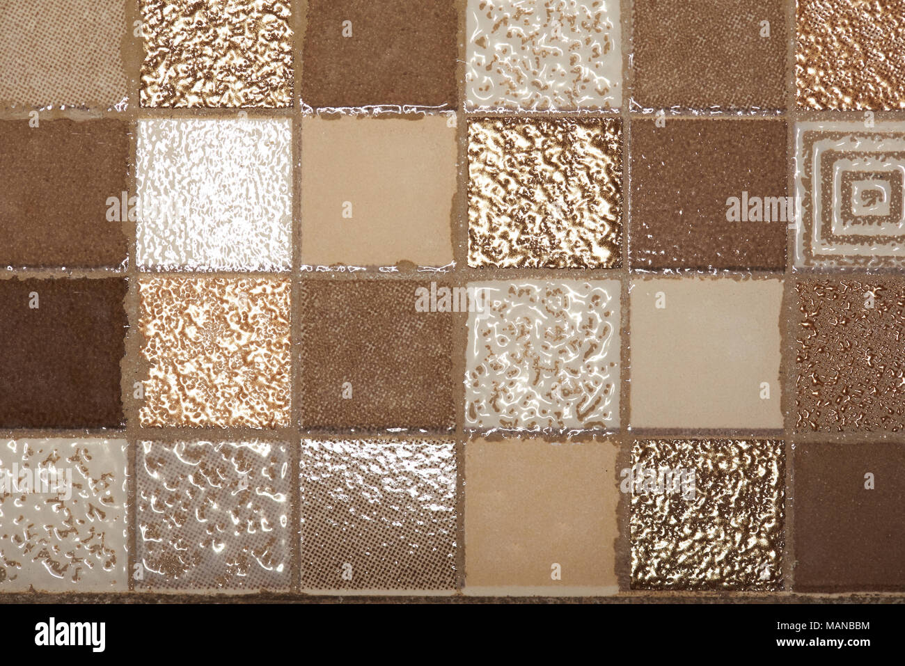 Brown mosaic tiles hi-res stock photography and images - Alamy