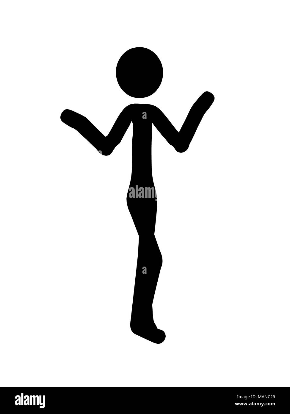 Stickman Black and White Stock Photos & Images - Alamy