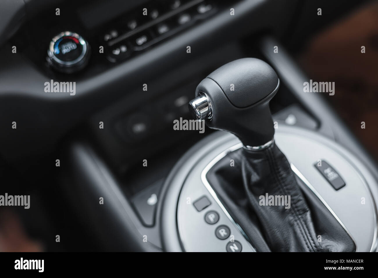 Modern car dashboard. Screen multimedia system. Stock Photo