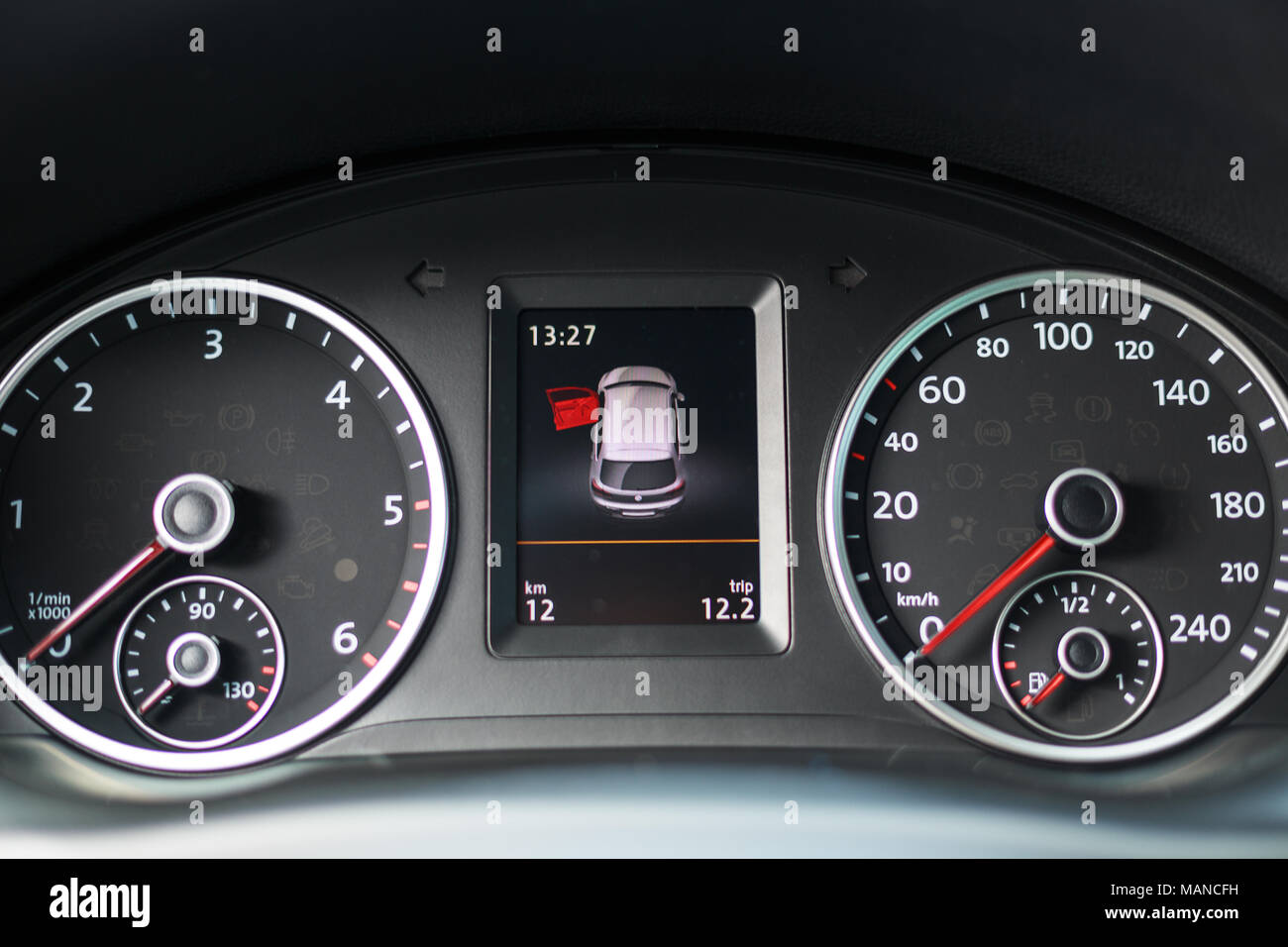 Modern car dashboard. Screen multimedia system Stock Photo Alamy