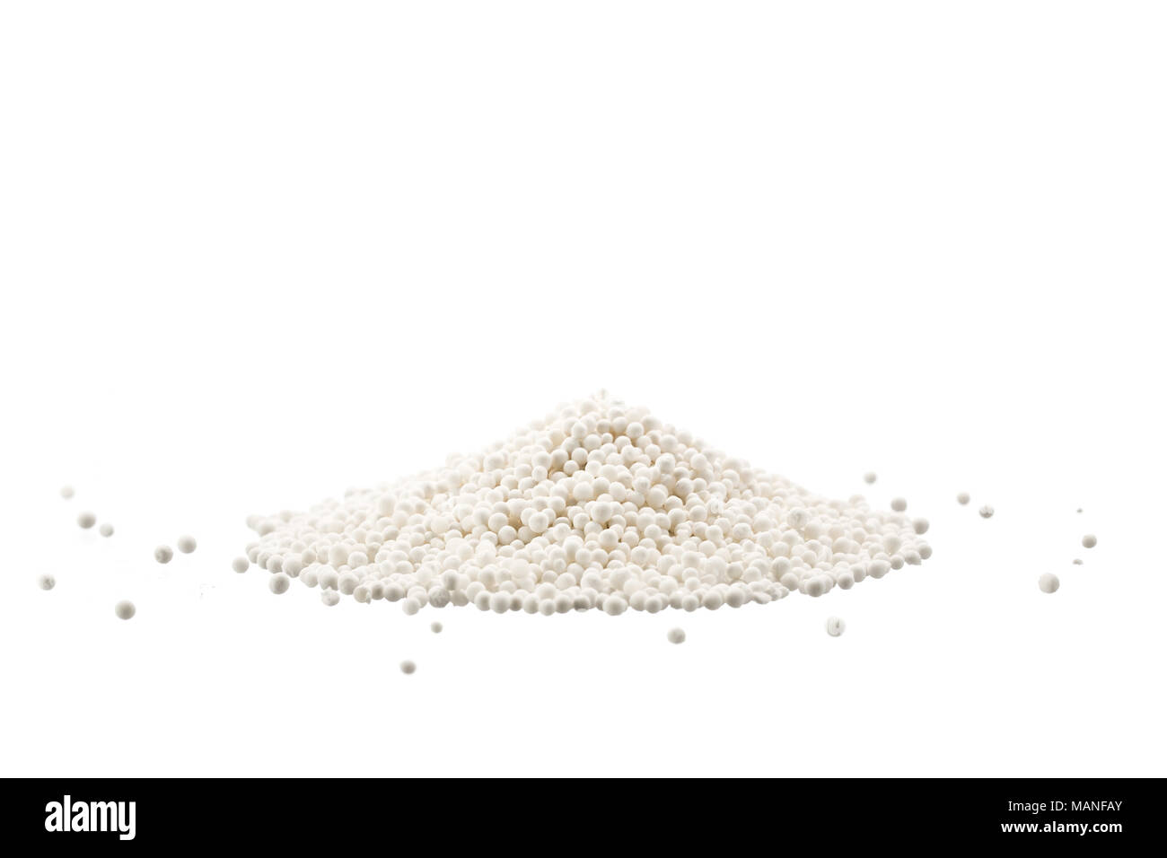 Pile of healthy tapioca pearls isolated on a white background Stock