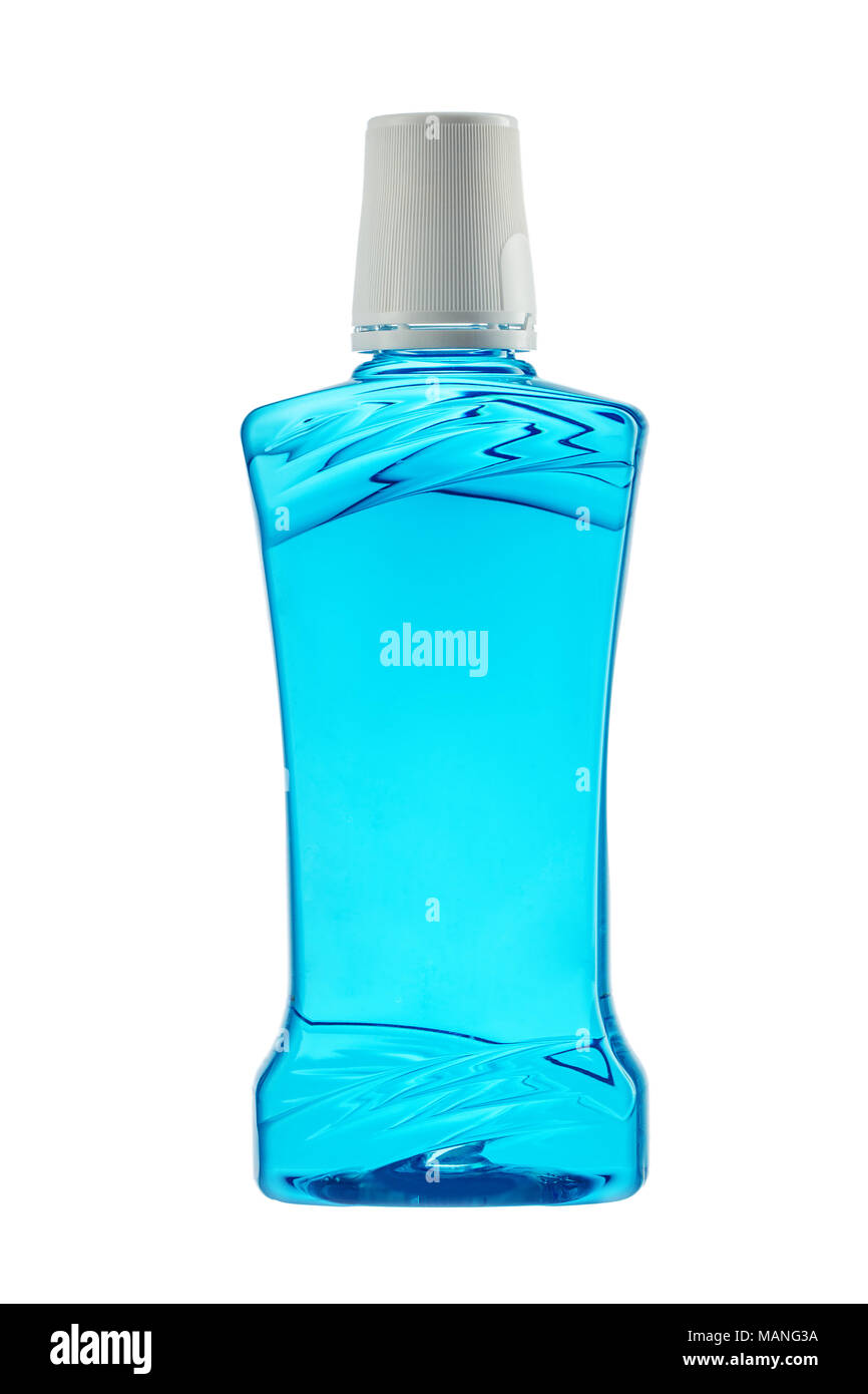 Download Plastic Bottle Of Mouthwash Isolated On White Background Stock Photo Alamy PSD Mockup Templates