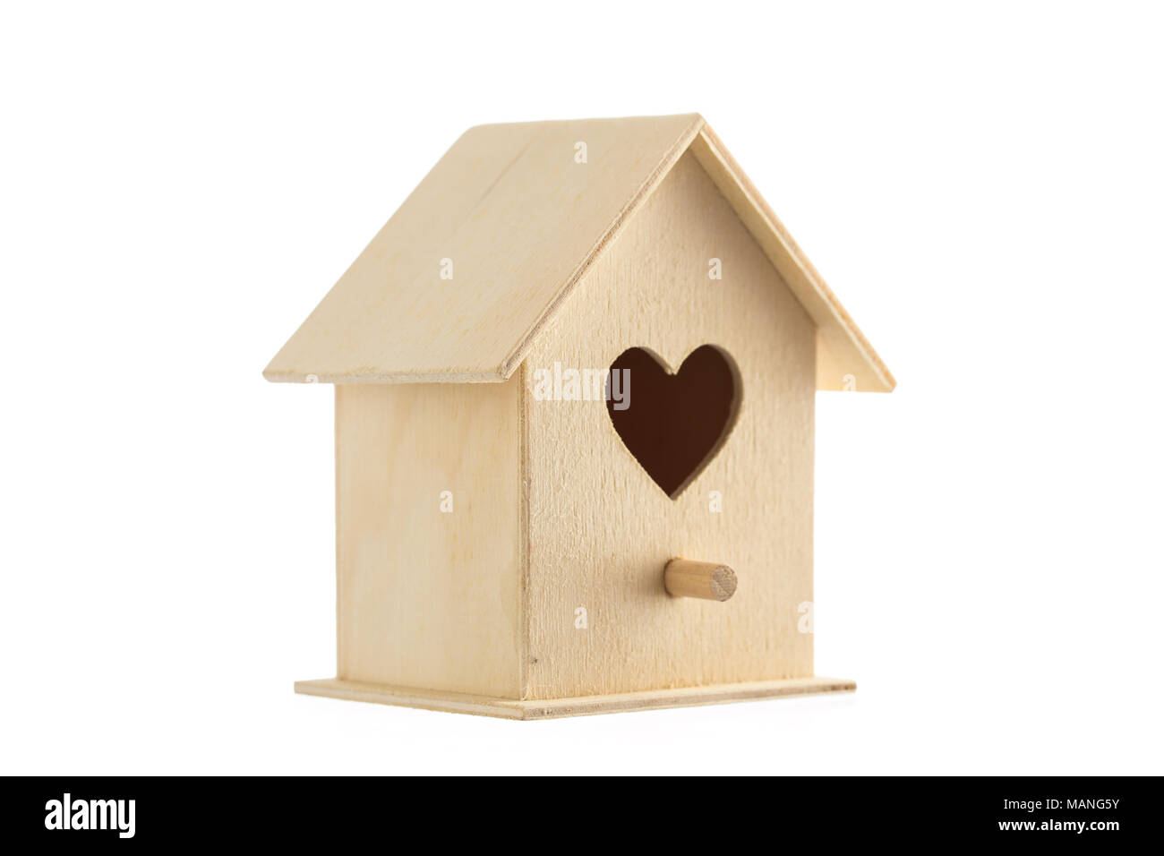 Toy wooden house isolated on a white background Stock Photo - Alamy