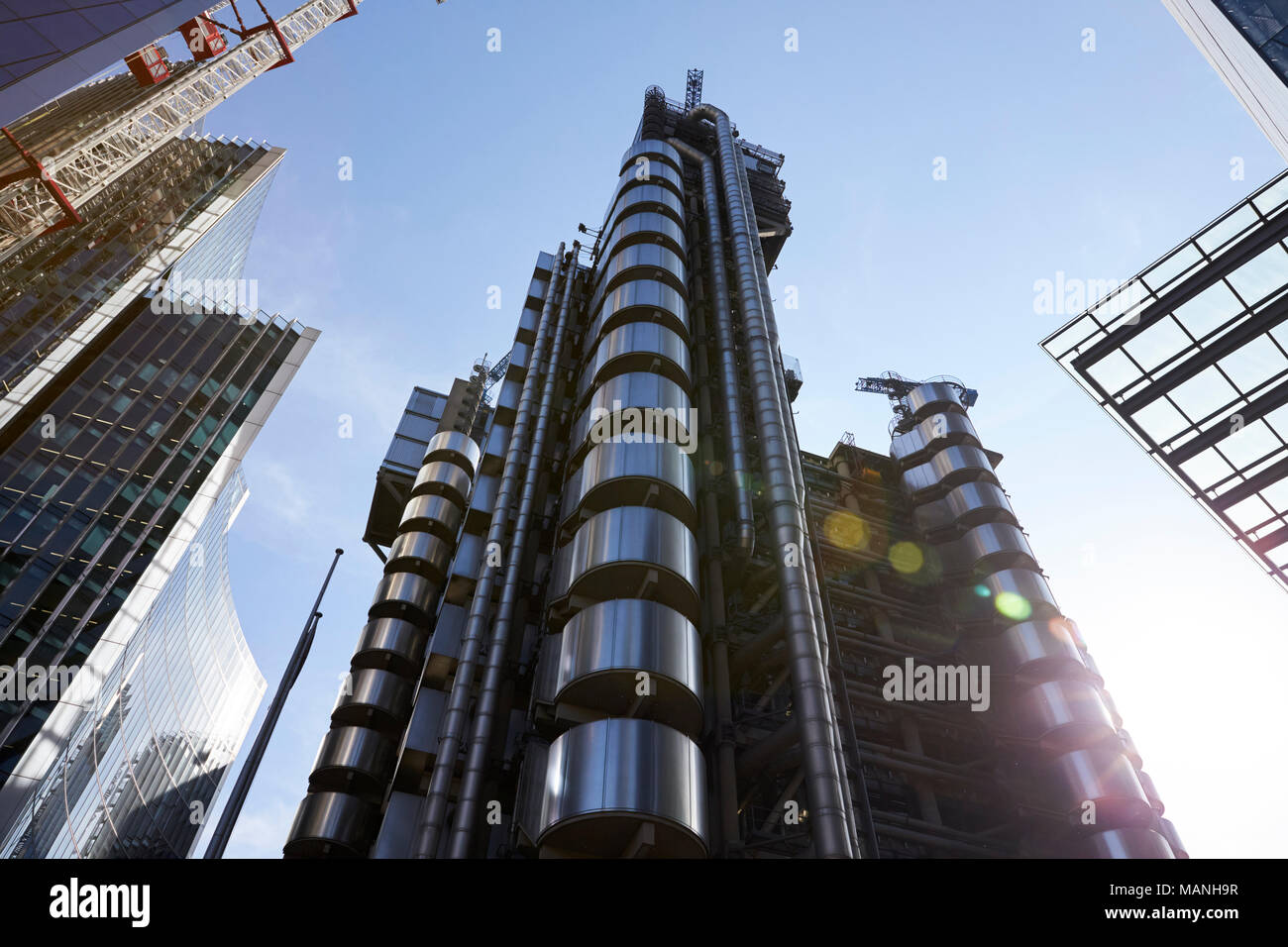 LONDON - MAY, 2017: Lloyd’s of London building, designed by architect Richard Rogers, Lime Street, City Of London, London, EC3 Stock Photo