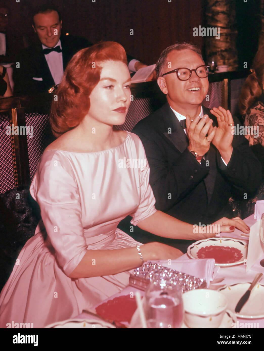 MICKEY ROONEY (1920-2014) American film actor with fourth wife Elaine Devry in 1957 Stock Photo