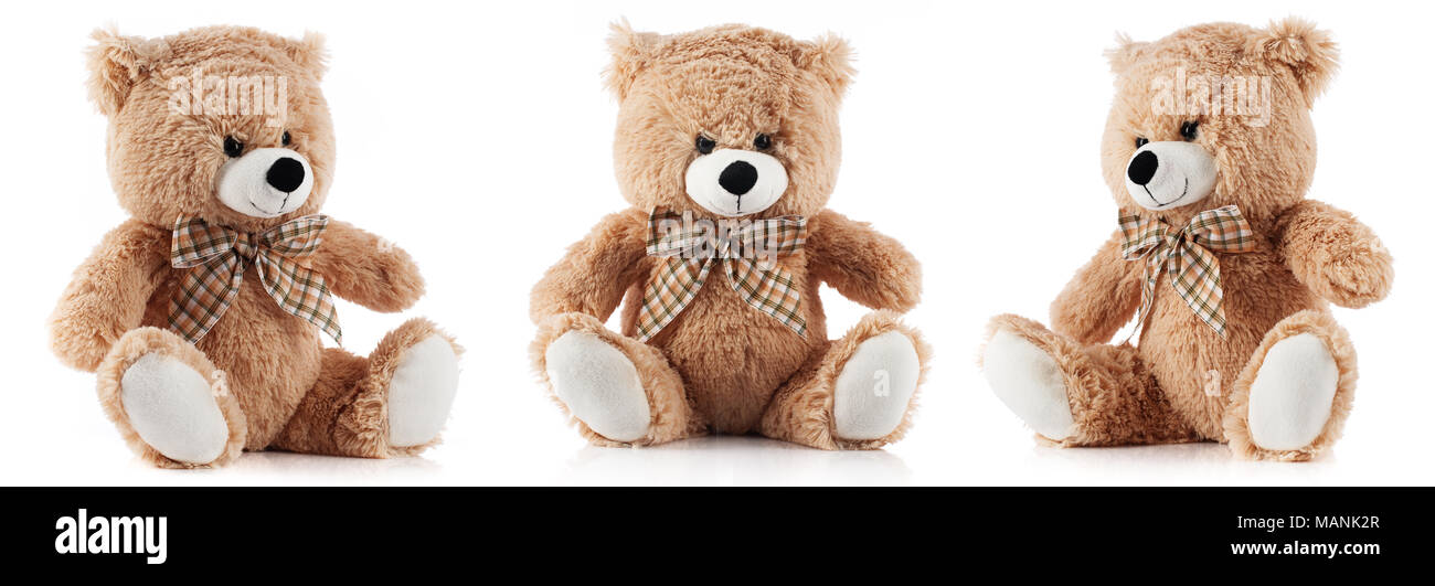 Toy teddy bear isolated on white background Stock Photo - Alamy