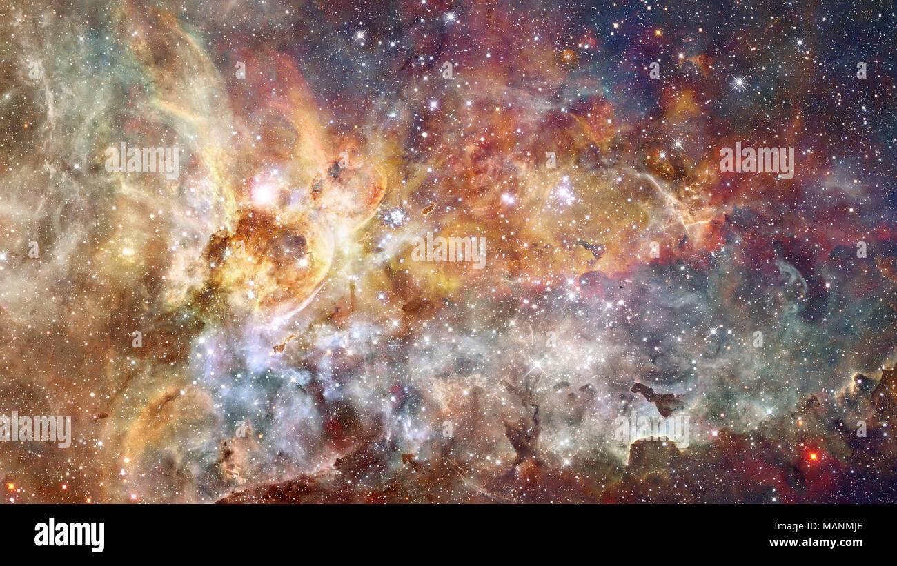 Night sky with stars and nebula. Elements of this image furnished by ...