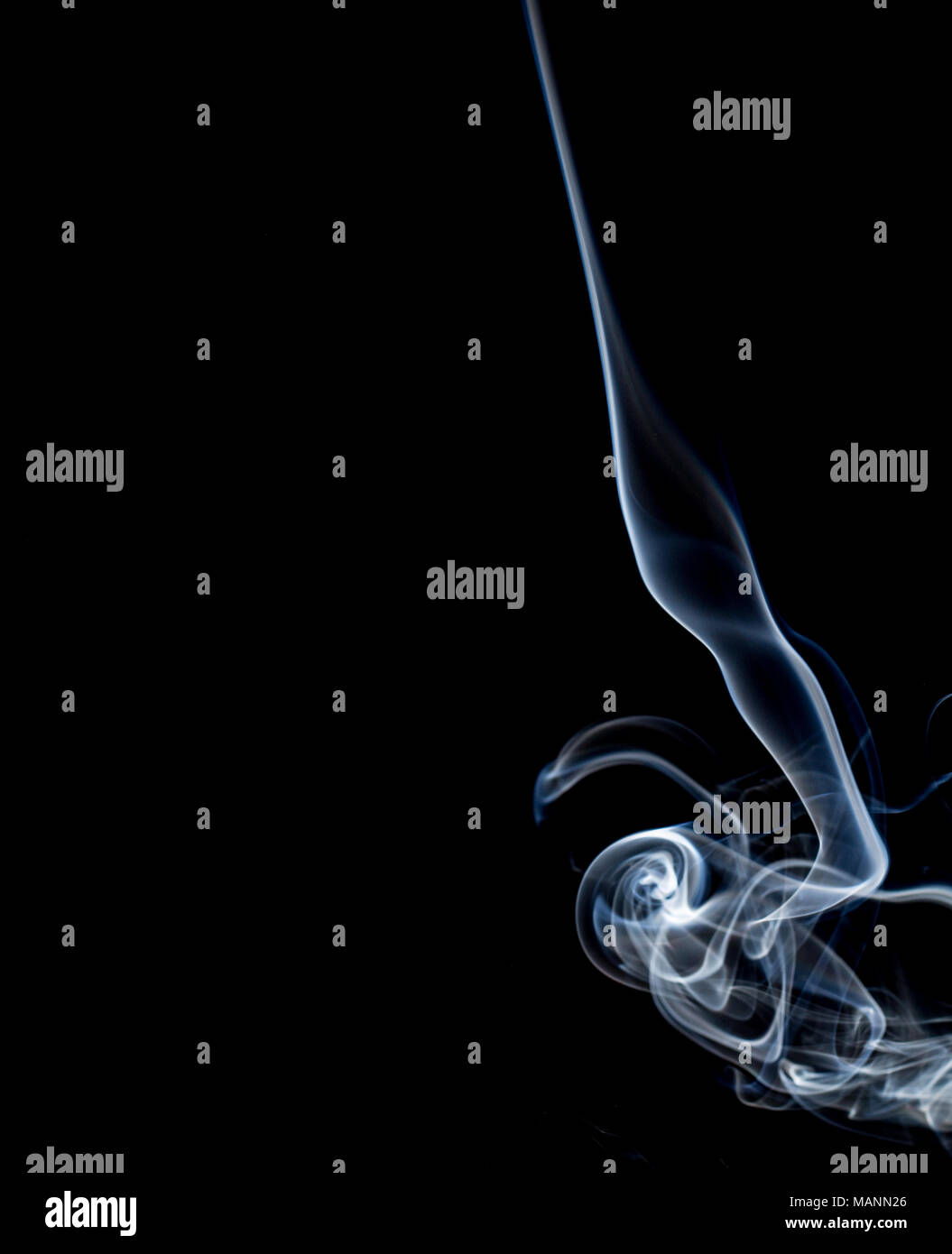 lines smoke on black background, Stock Photo