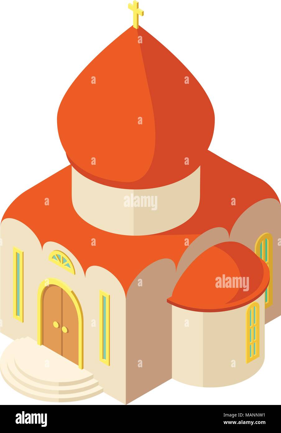 western-church-icon-isometric-style-stock-vector-image-art-alamy