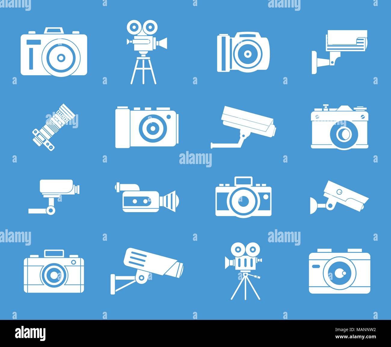 Camera icon blue set vector Stock Vector Image & Art - Alamy