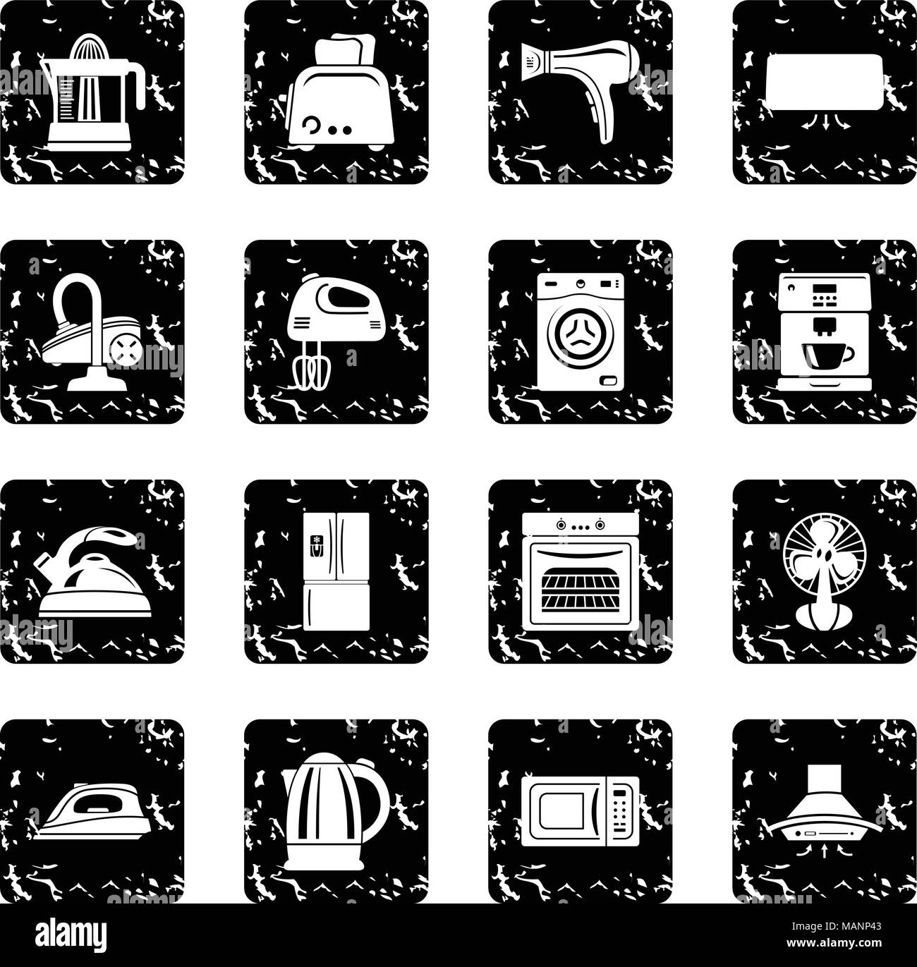 House appliance icons set grunge vector Stock Vector Image & Art - Alamy