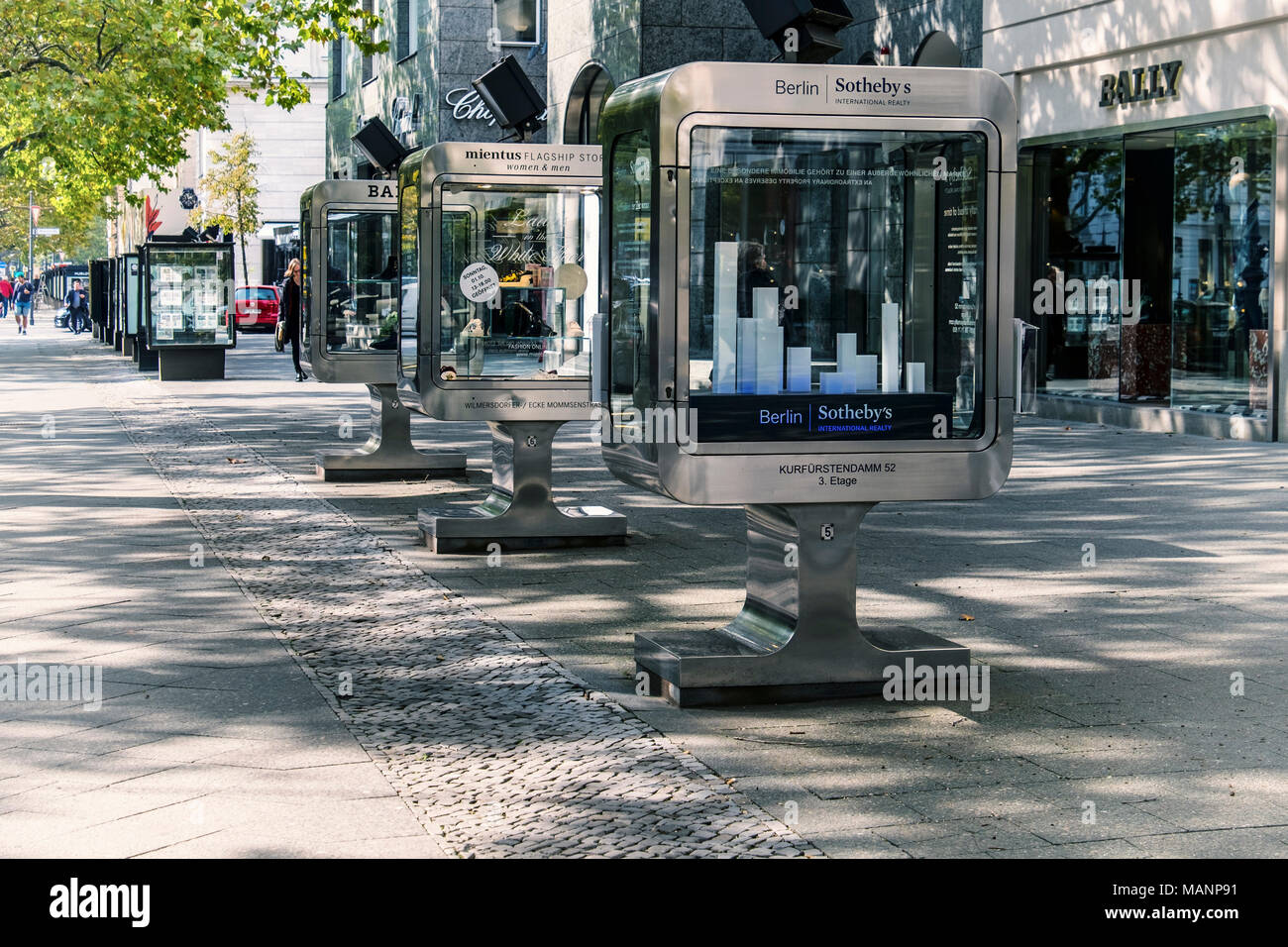Berlin Charlottenburg.Kurfürstendamm shopping street.Bally clothing