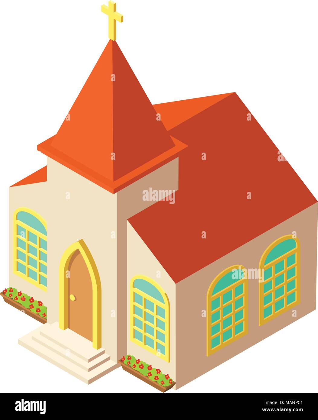 Jesus church icon isometric hi-res stock photography and images - Alamy