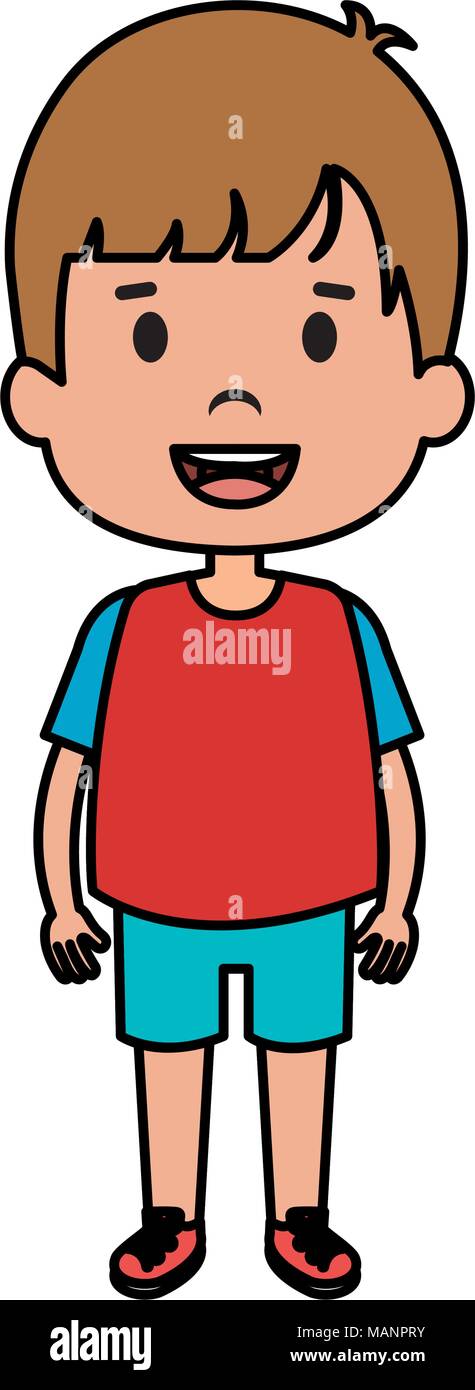 happy little boy character Stock Vector Image & Art - Alamy