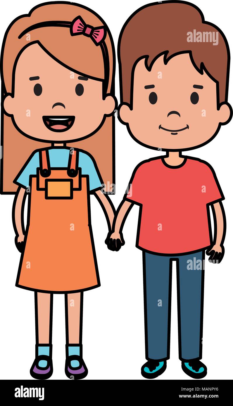 happy little couple characters Stock Vector Image & Art - Alamy