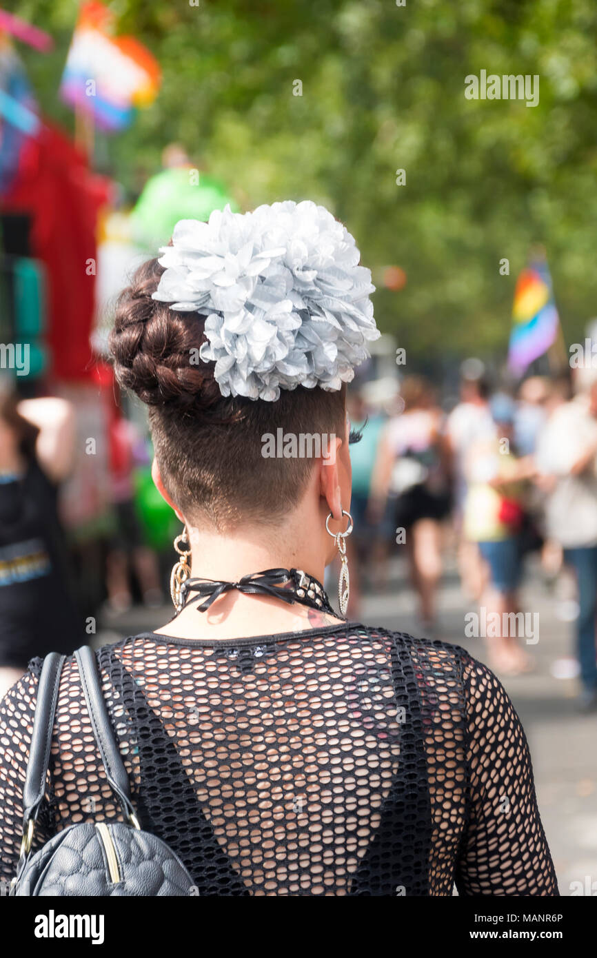 Berlin, Germany, participant in Christopher Street Day Stock Photo