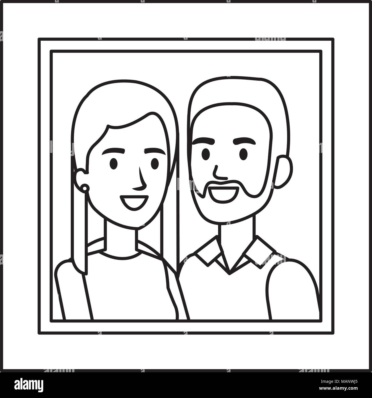 portraits with husband and wife Stock Vector Image & Art Alamy
