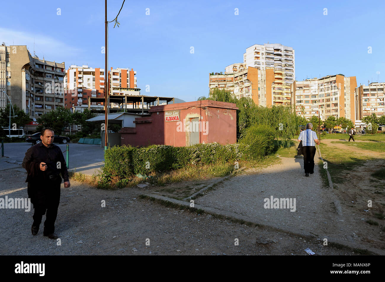 Tirana, Albania, residential houses in the center of Tirana Stock Photo