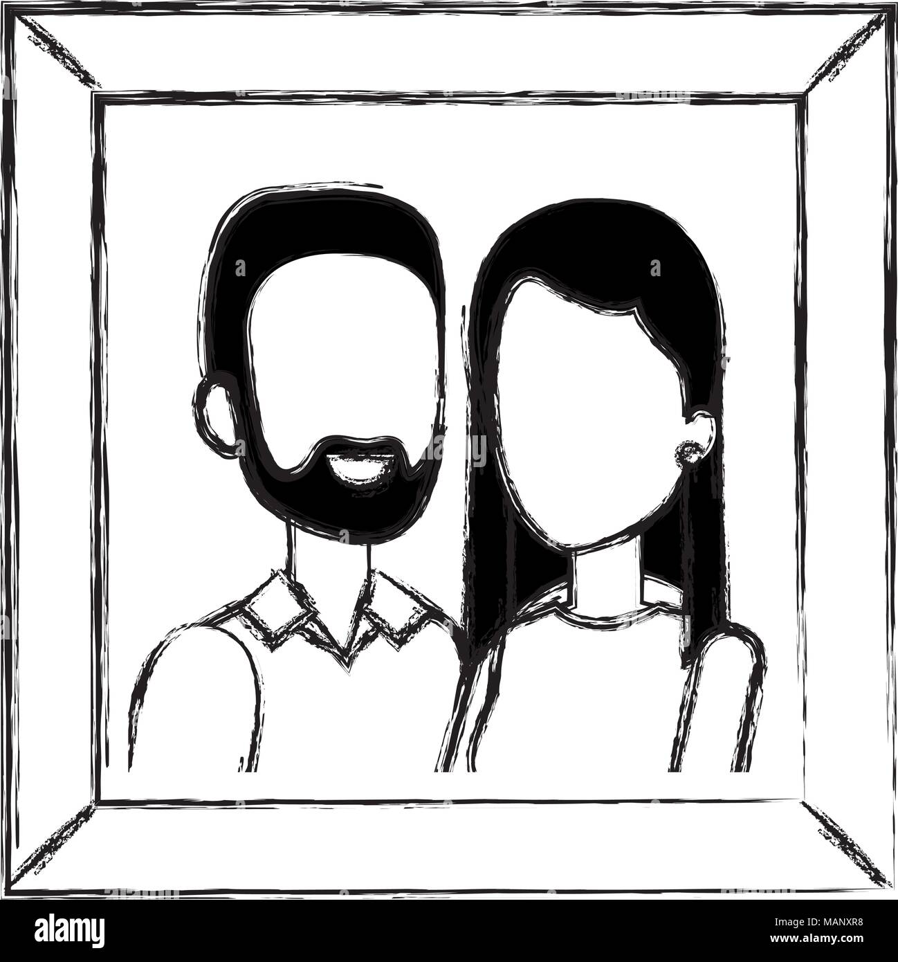 portraits with husband and wife Stock Vector Image & Art Alamy