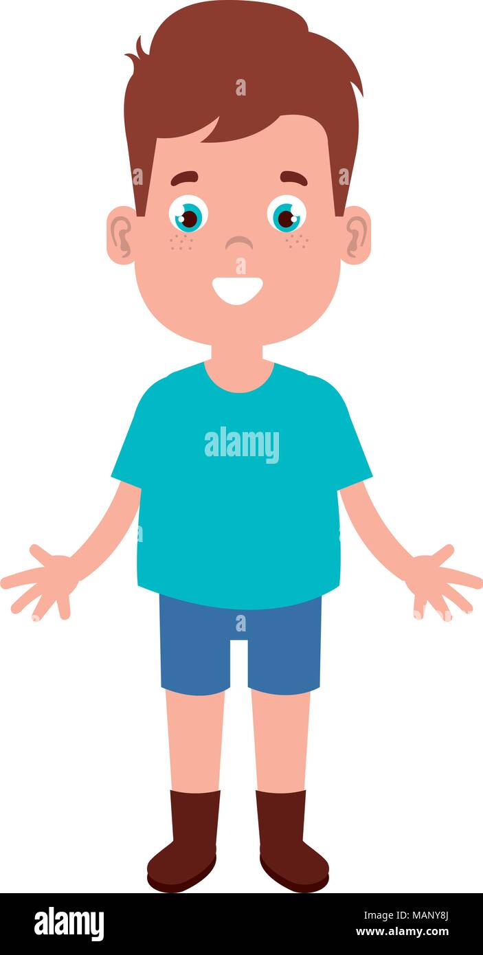 happy little boy character Stock Vector Image & Art - Alamy
