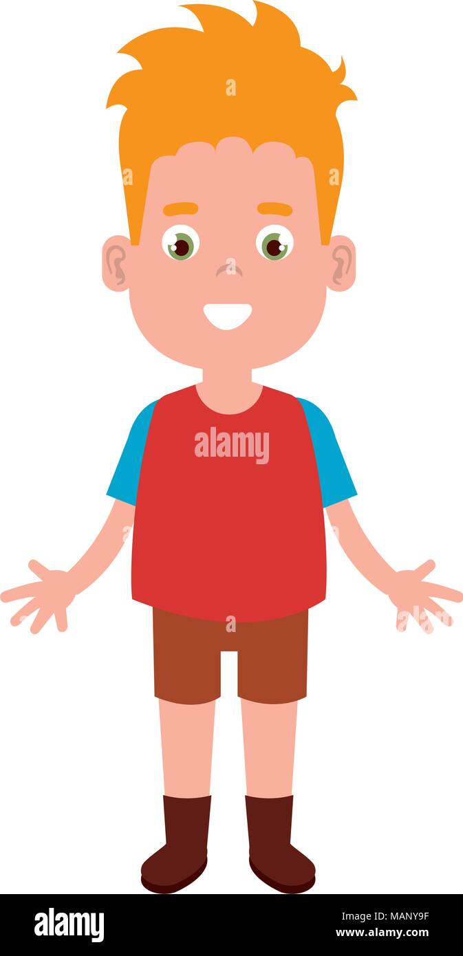 happy little boy character Stock Vector Image & Art - Alamy