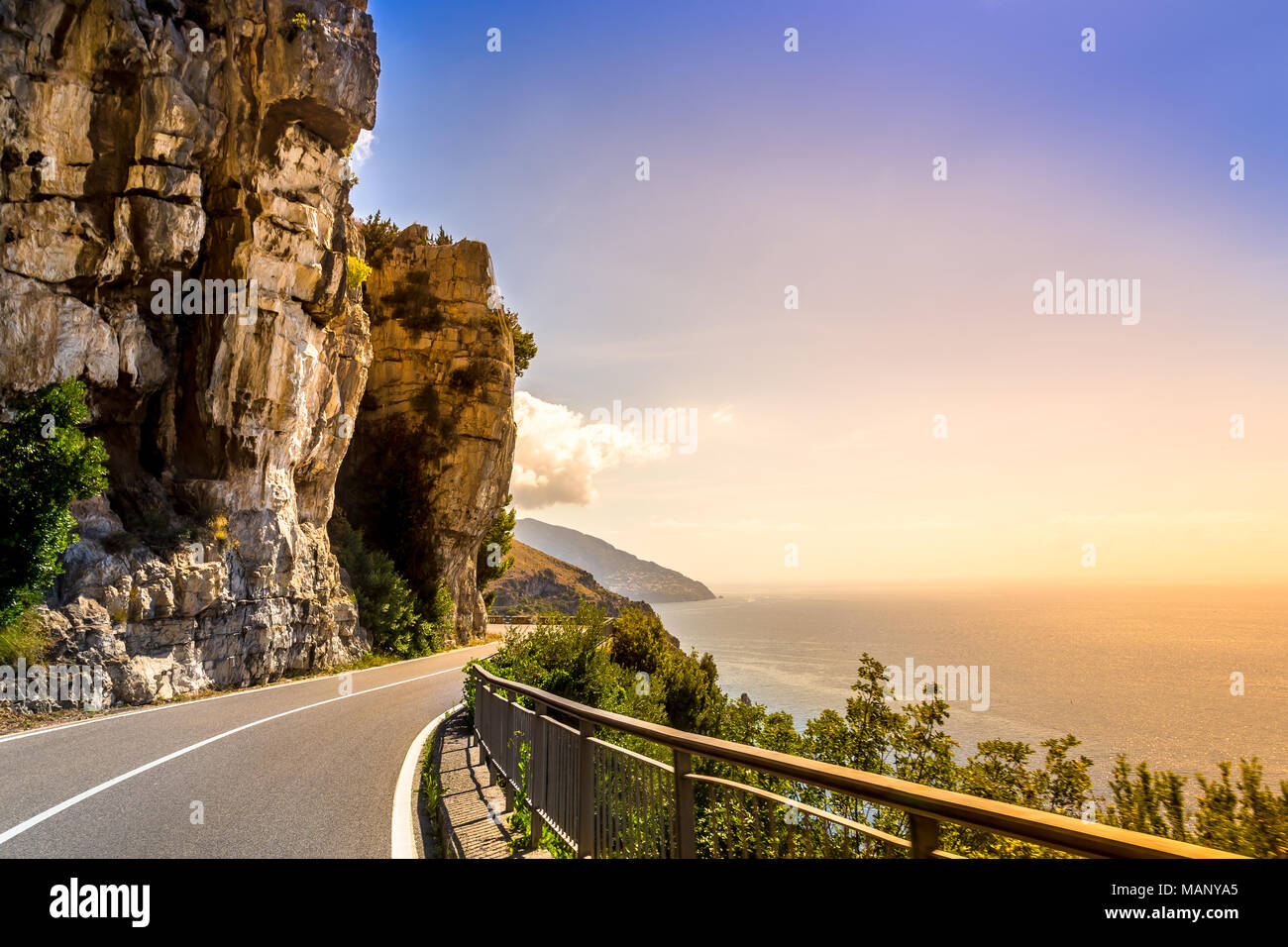 Amalfi Coast, Mediterranean Sea, Italy. Stock Photo